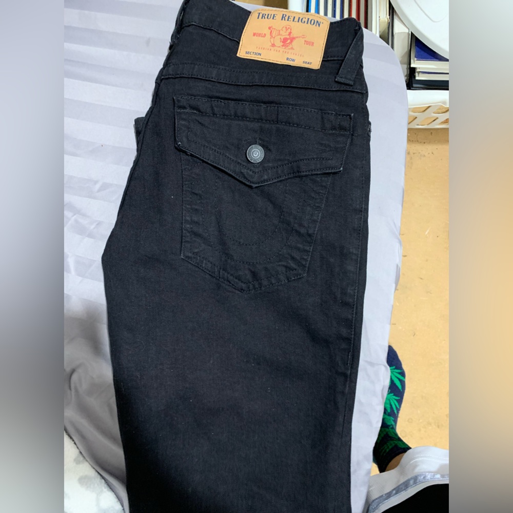 All Black True Religion Pants